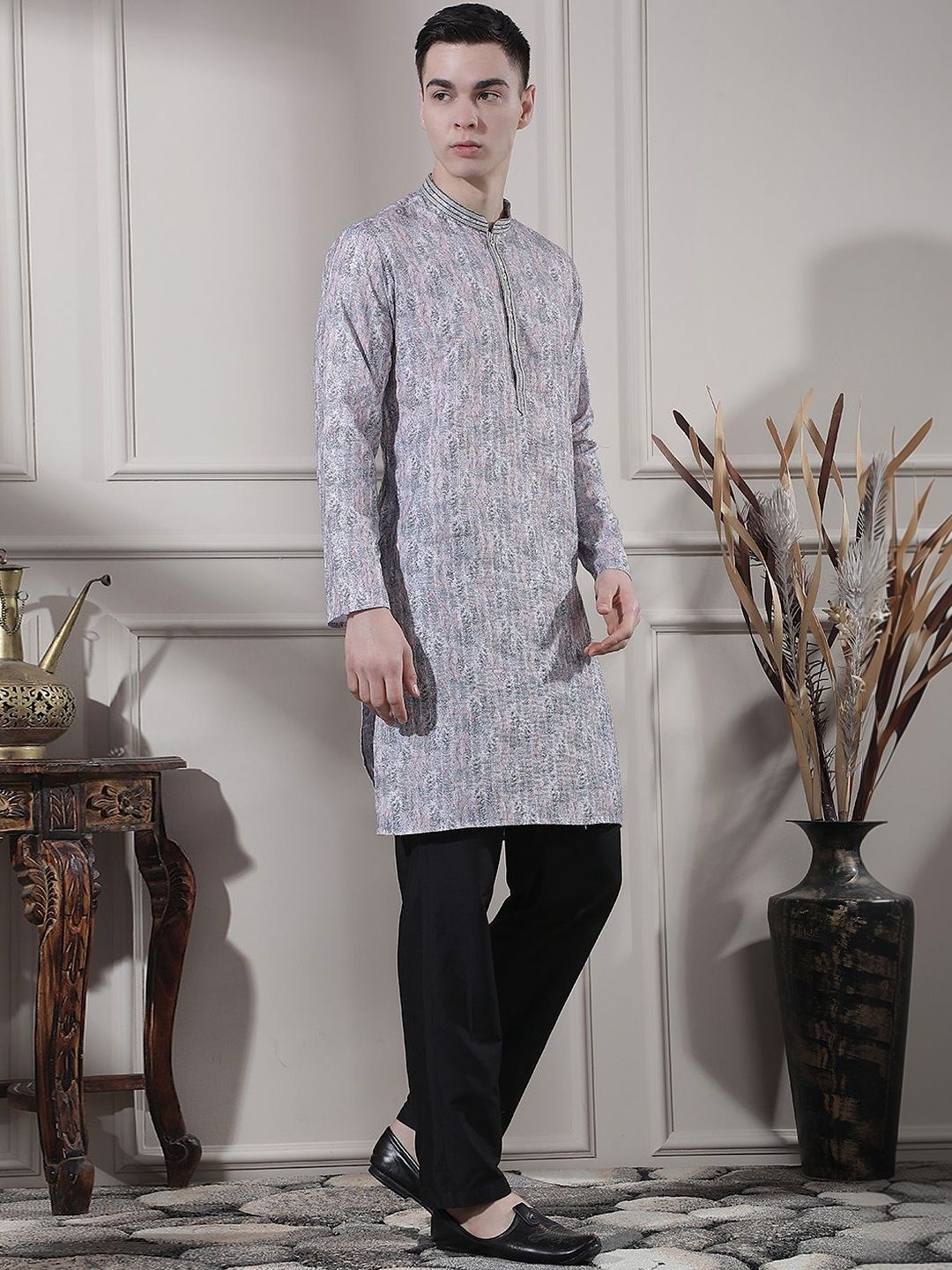 Men Geometric Kurta