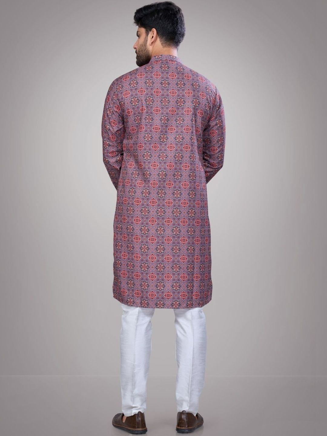 Men Floral Regular Pure Cotton Kurta with Pyjamas