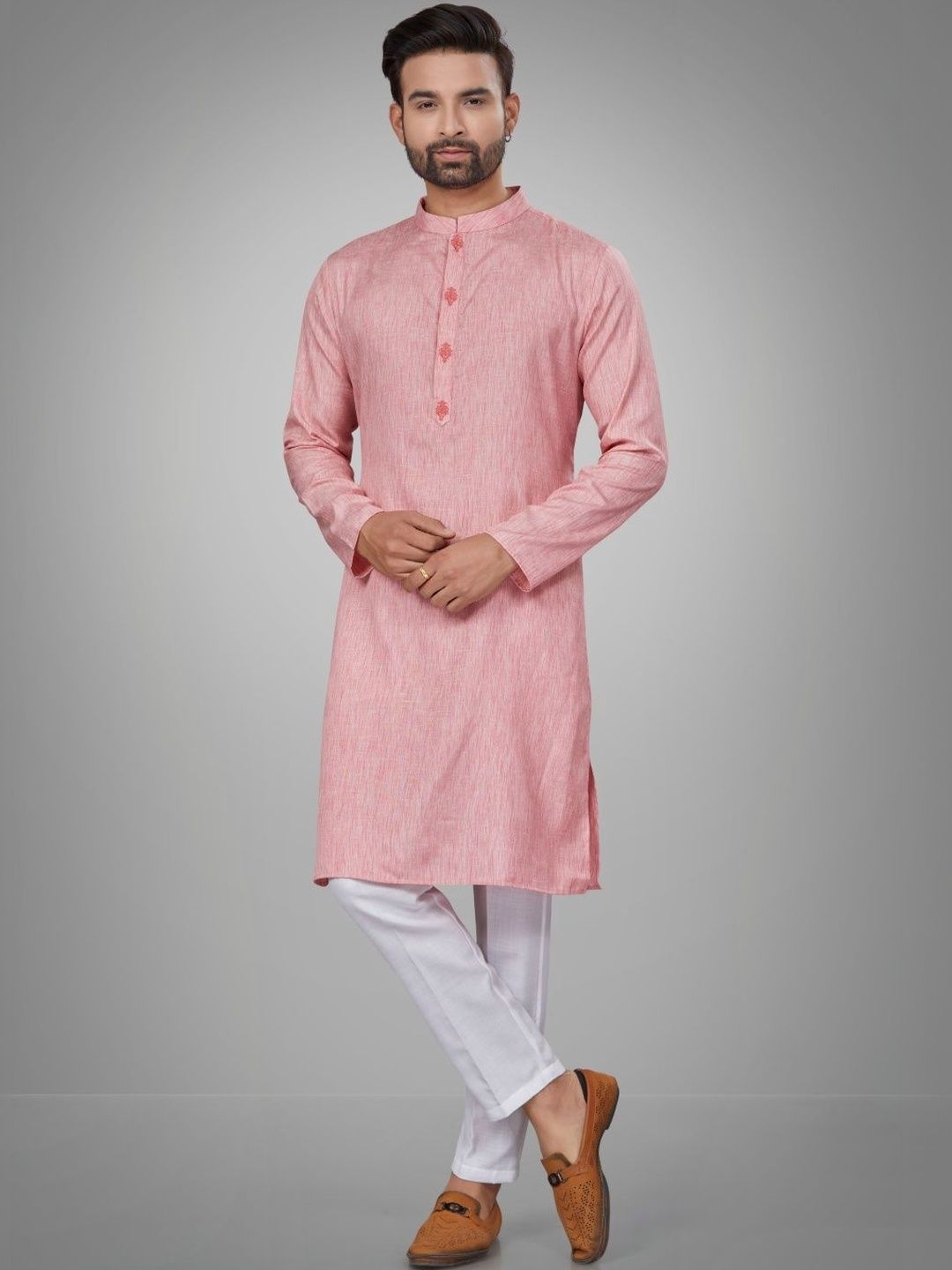 Men Regular Pure Cotton Kurta with Trousers