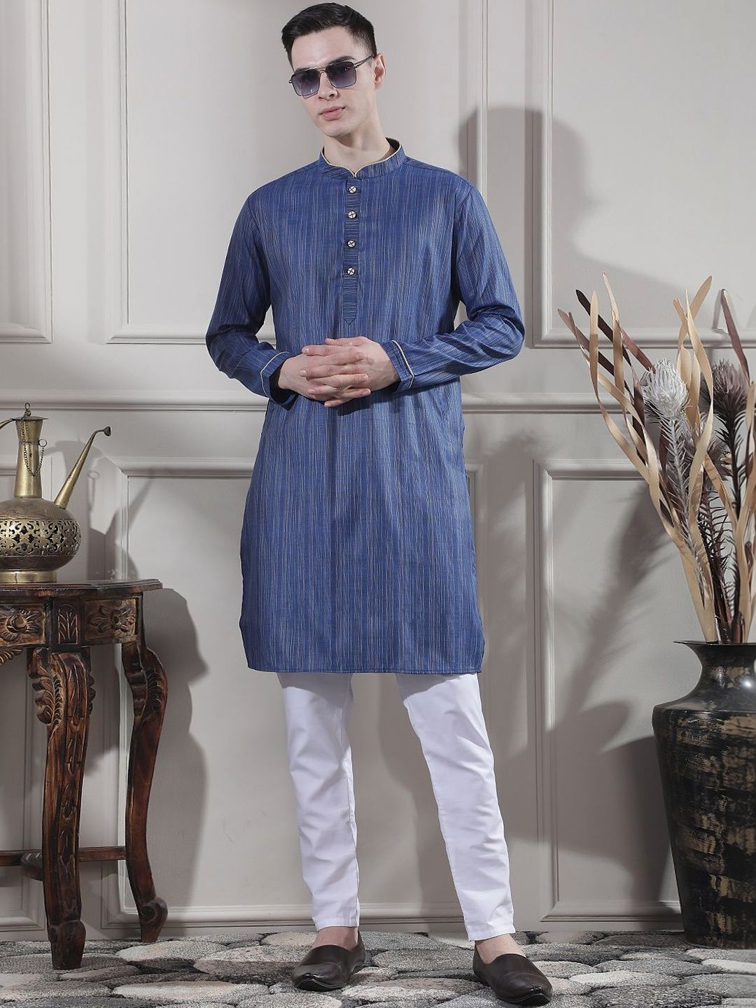 Men Regular Kurta with Trousers