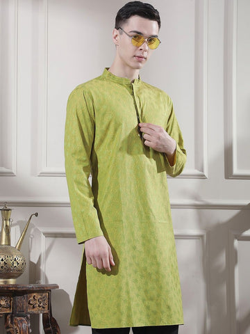 Men Jacquard Jacquard Kurta