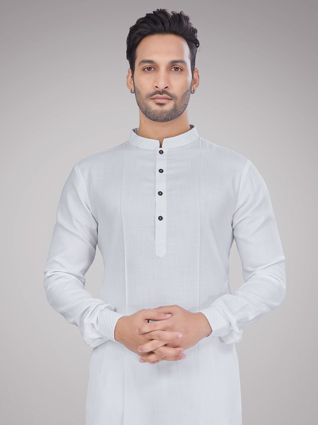 Men Band Collar Kurta