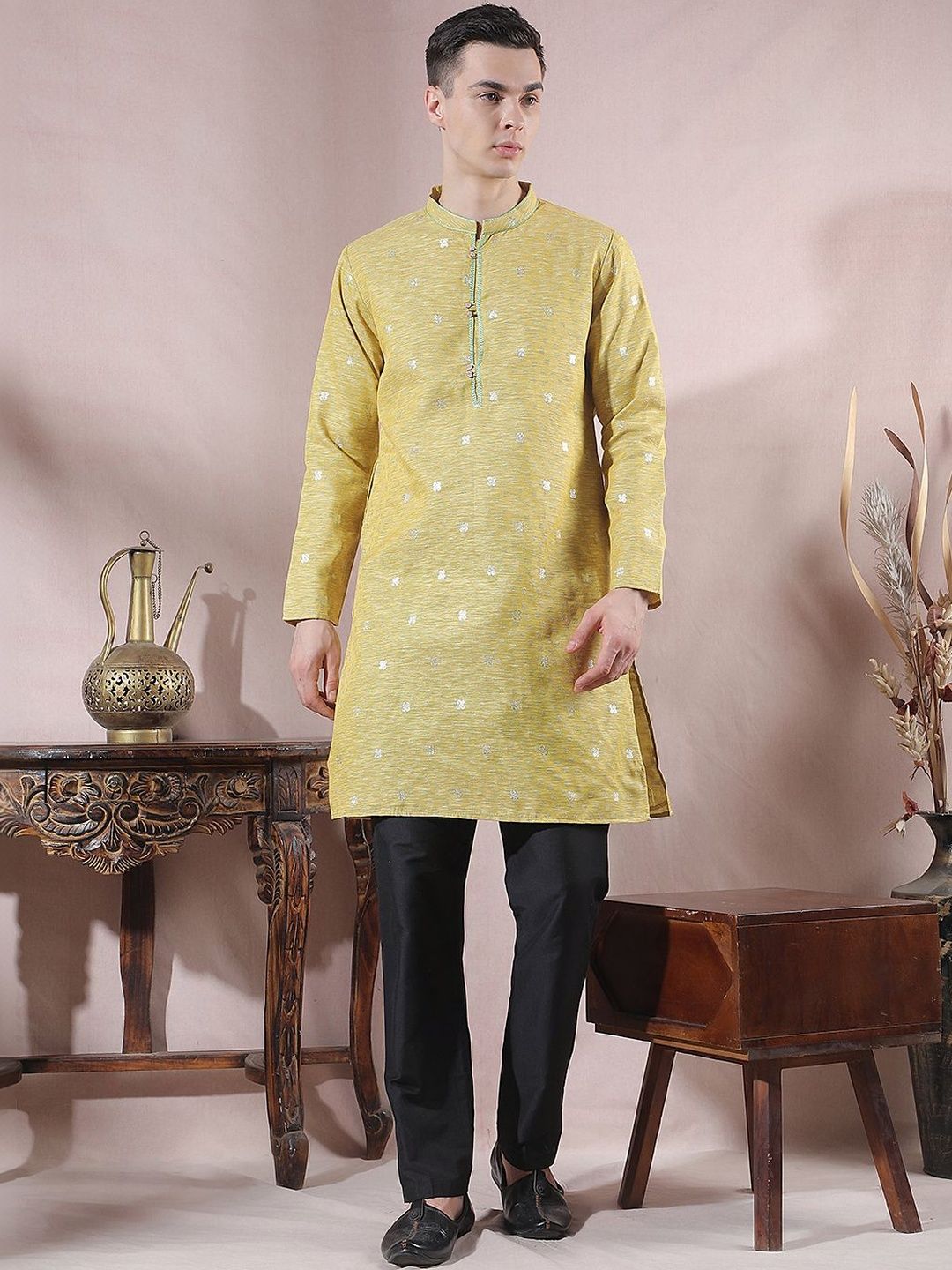 Men Jacquard Kurta