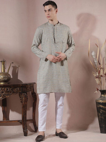 Men Regular Kurta with Trousers