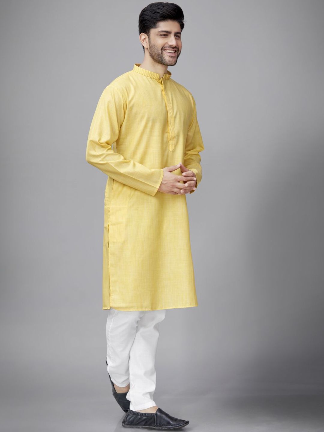 Men Solid Kurta with Pyjamas
