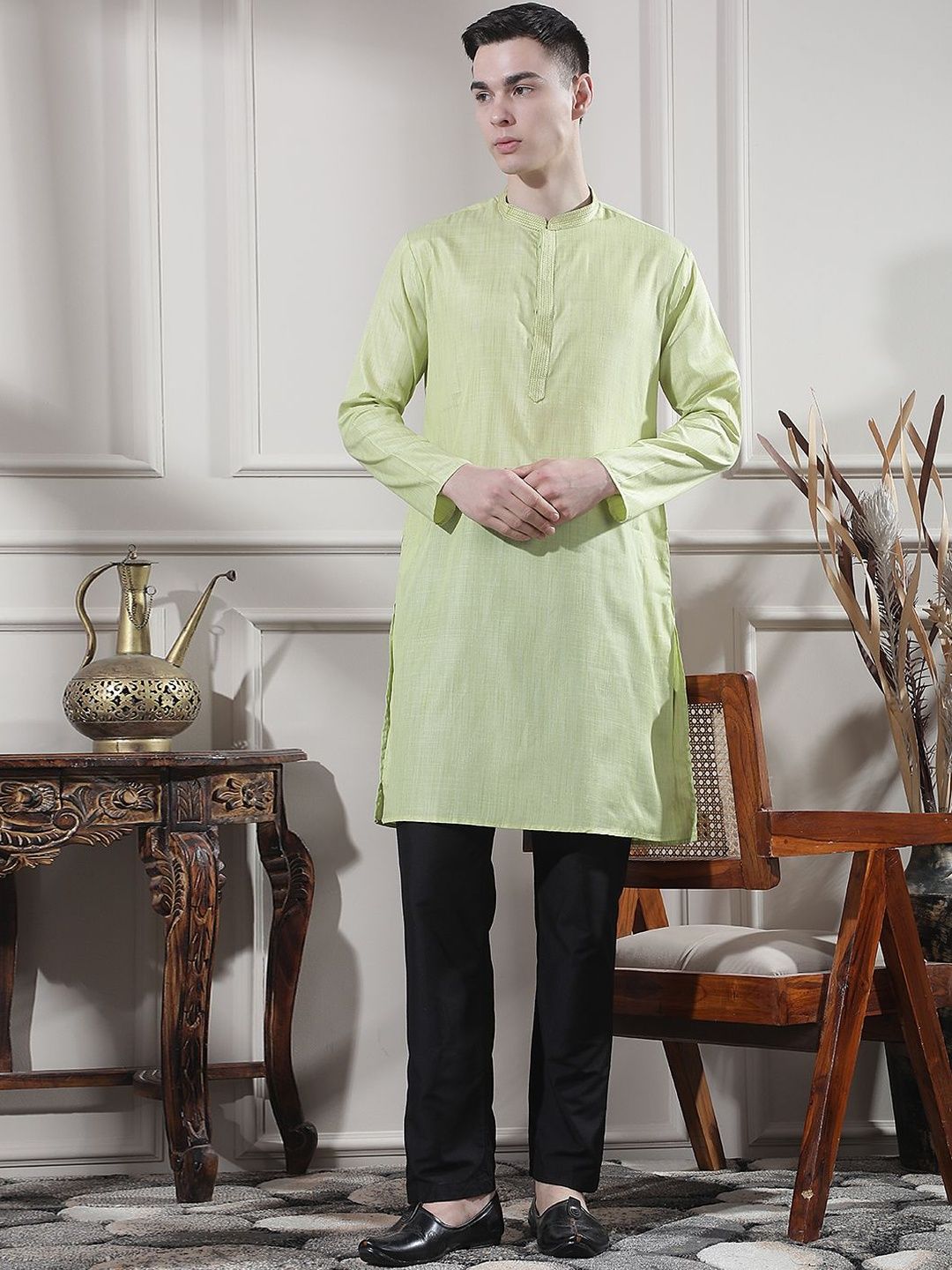 Men Regular Kurta with Trousers