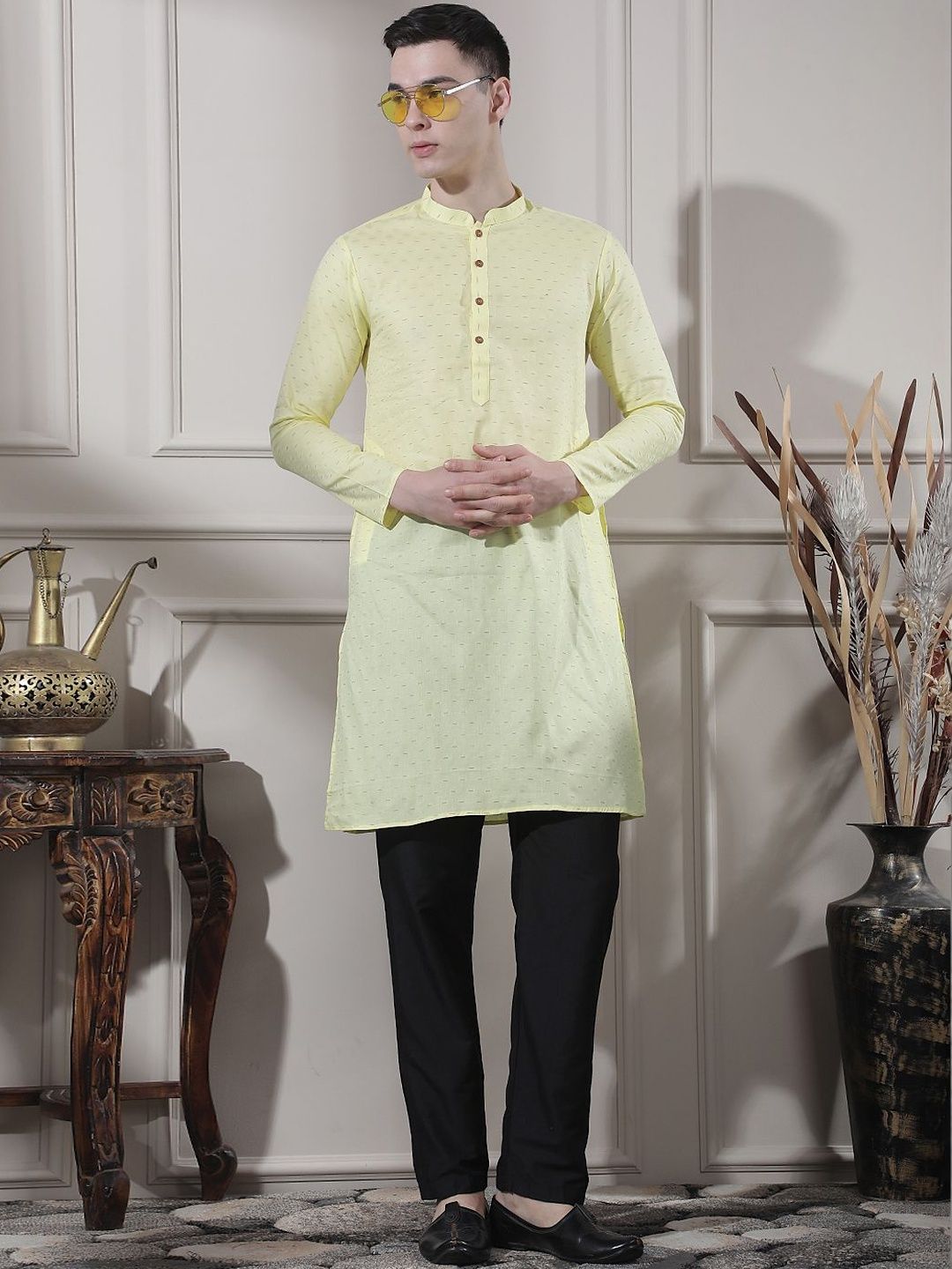 Men Regular Kurta with Trousers