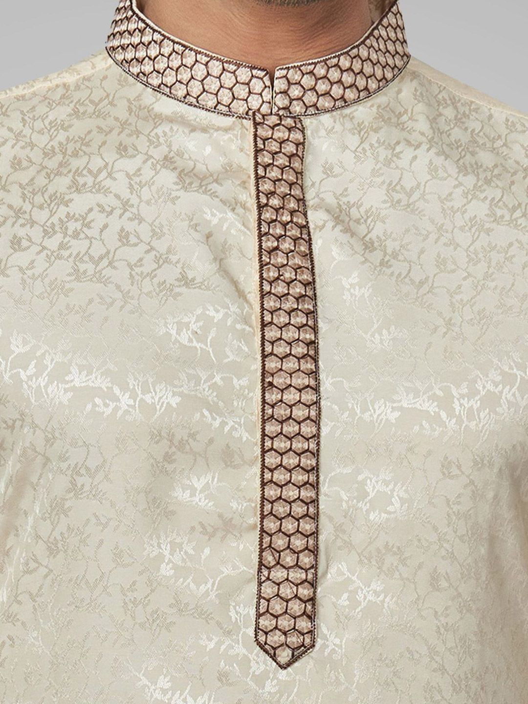 Men Geometric Jacquard Kurta