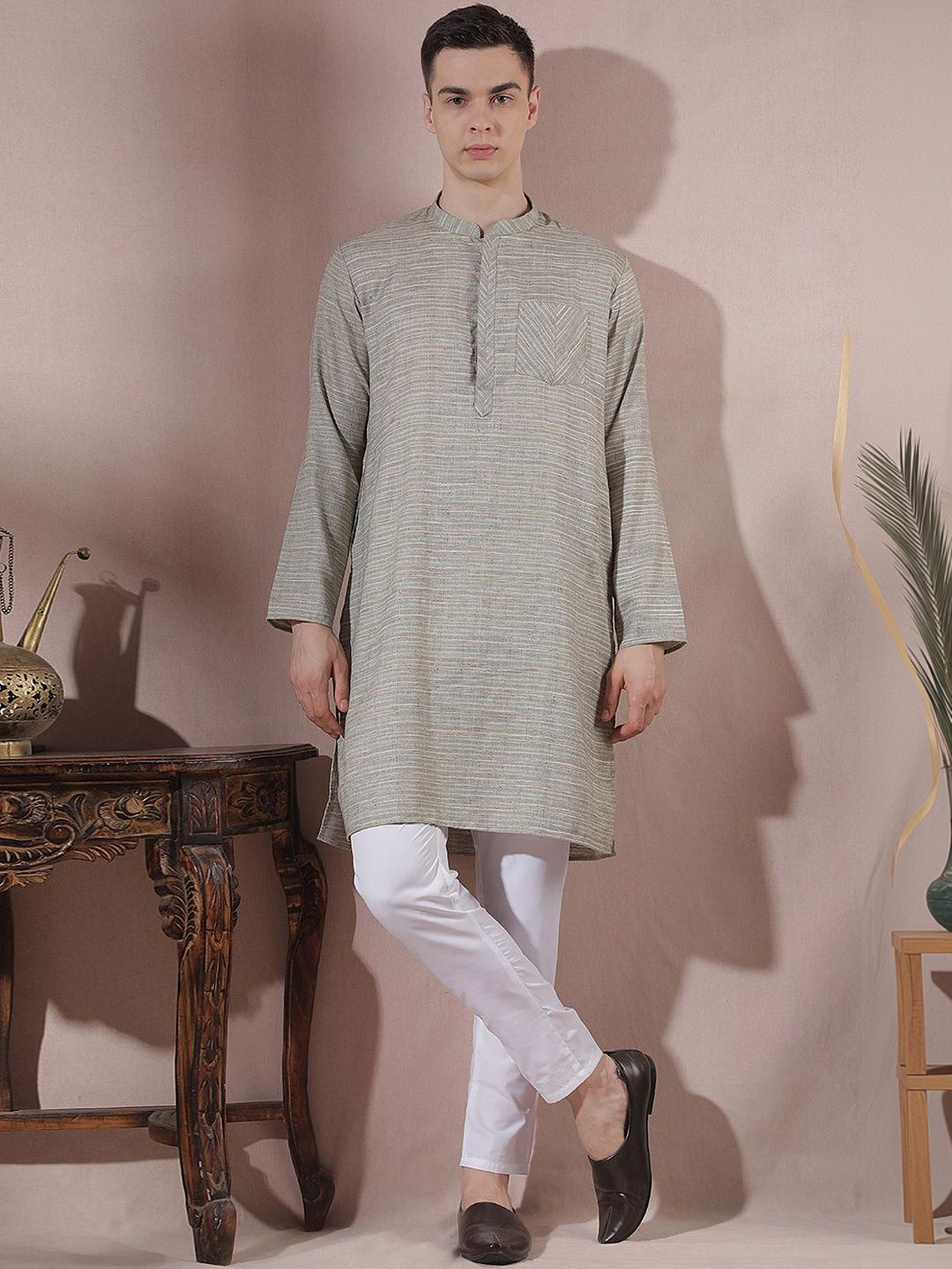 Men Regular Kurta with Trousers