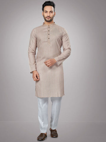 Men Striped Kurta with Pyjamas