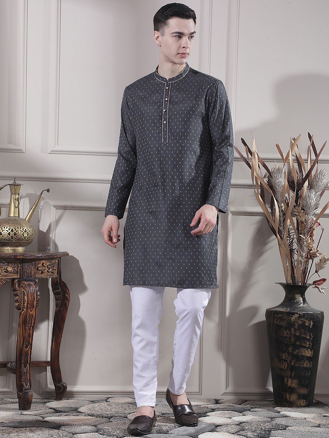 Men Ethnic Motifs Printed Regular Kurta with Trousers