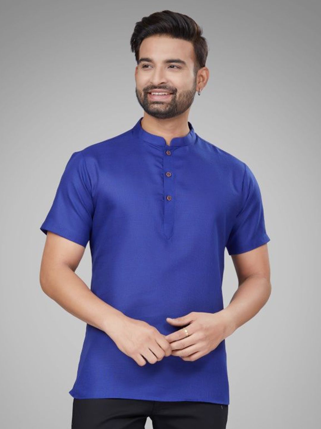 Mandarin Collar Pure Cotton Straight Kurta