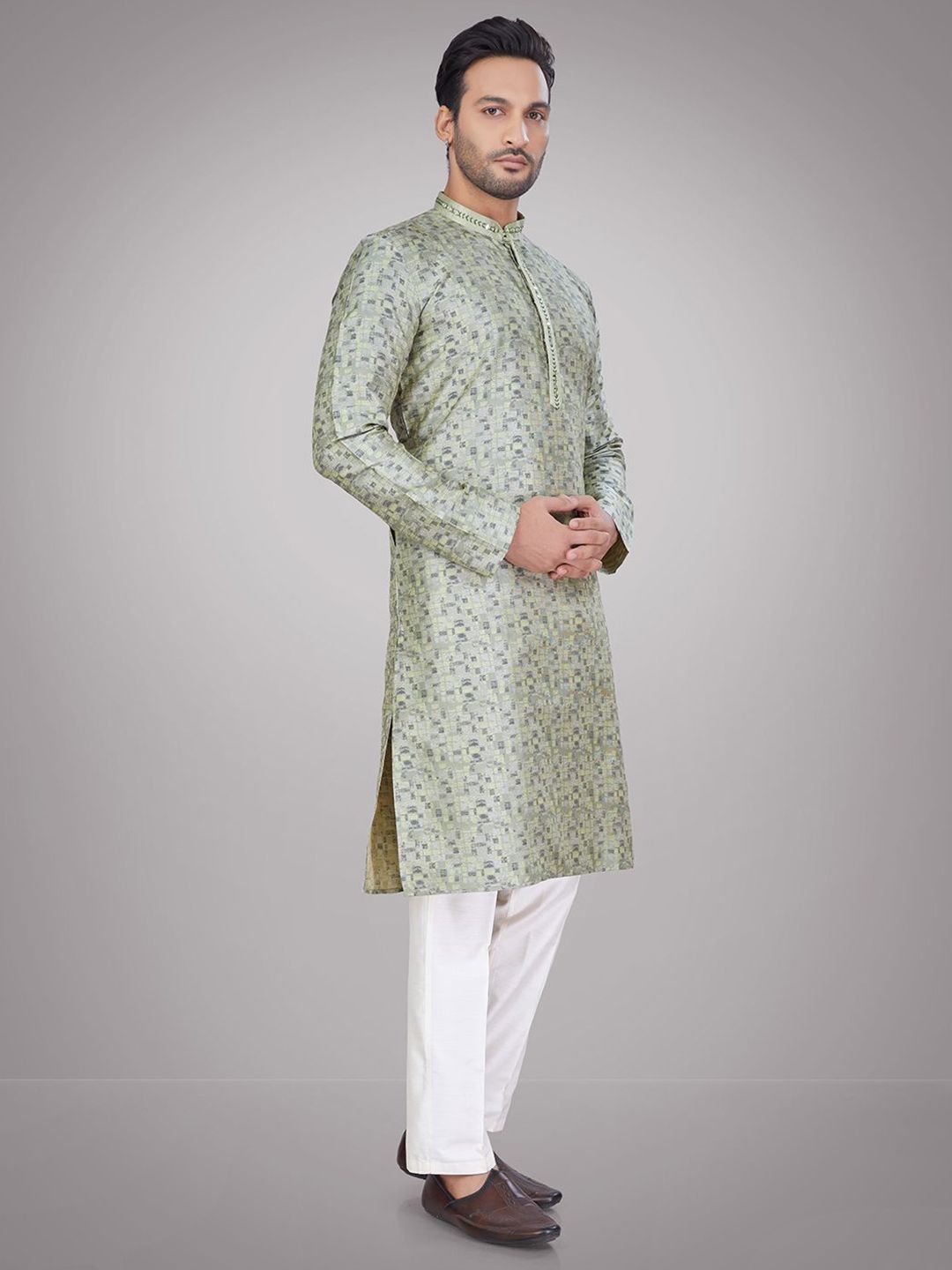 Men Geometric Kurta