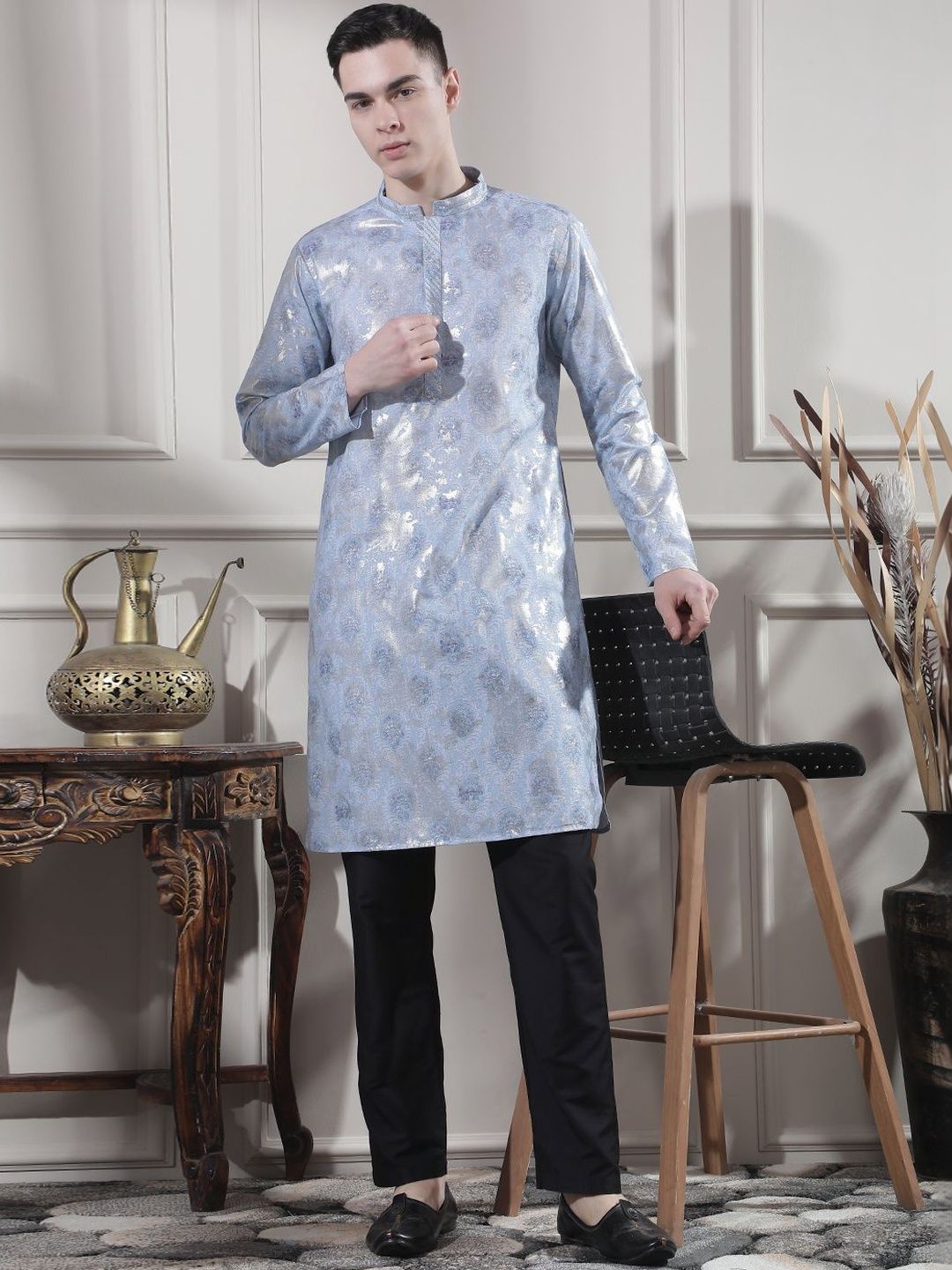 Men Ethnic Motifs Printed Regular Kurta with Trousers