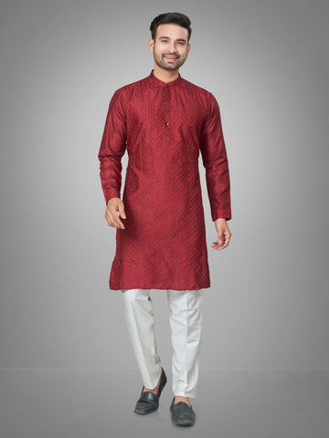 Men Woven Design Kurta