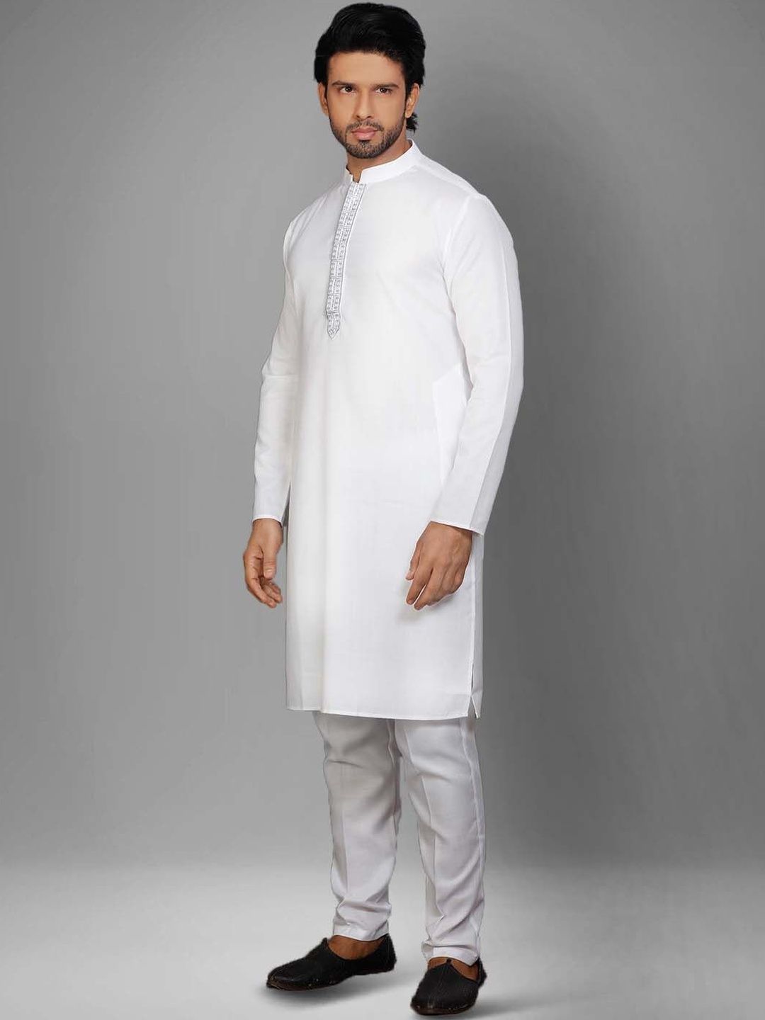 Men Ethnic Motifs Embroidered Regular Thread Work Kurta with Pyjamas