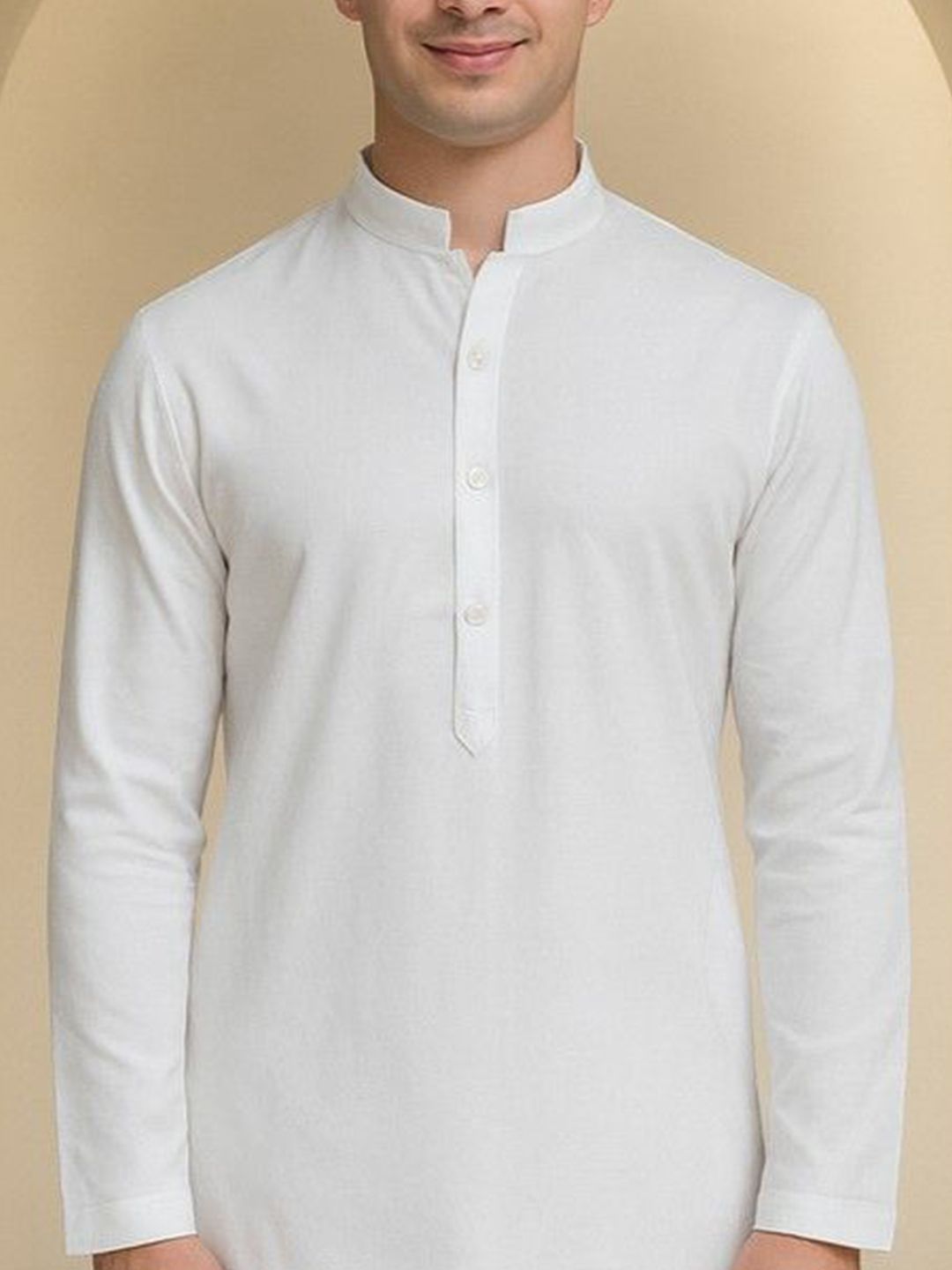Mandarin Collar Long Sleeves Straight Kurta