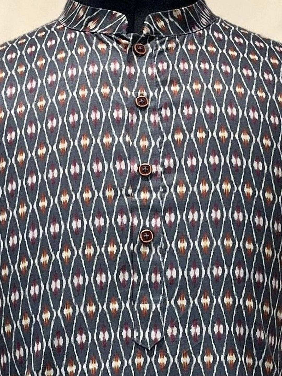 Geometric Printed Straight Kurta With Pyjamas