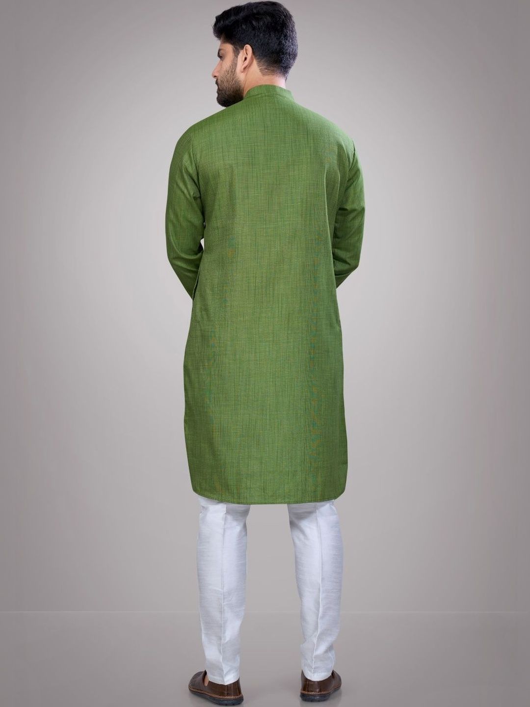 Men Regular Cotton Kurta with Pyjamas