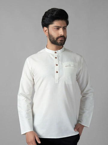 Men Mandarin Collar Full Sleeve Straight Kurta