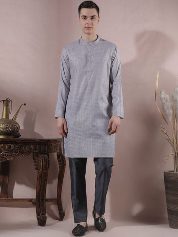 Men Regular Linen Kurta with Pyjamas