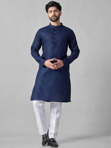 Mandarin Collar Straight Kurta With Pyjamas