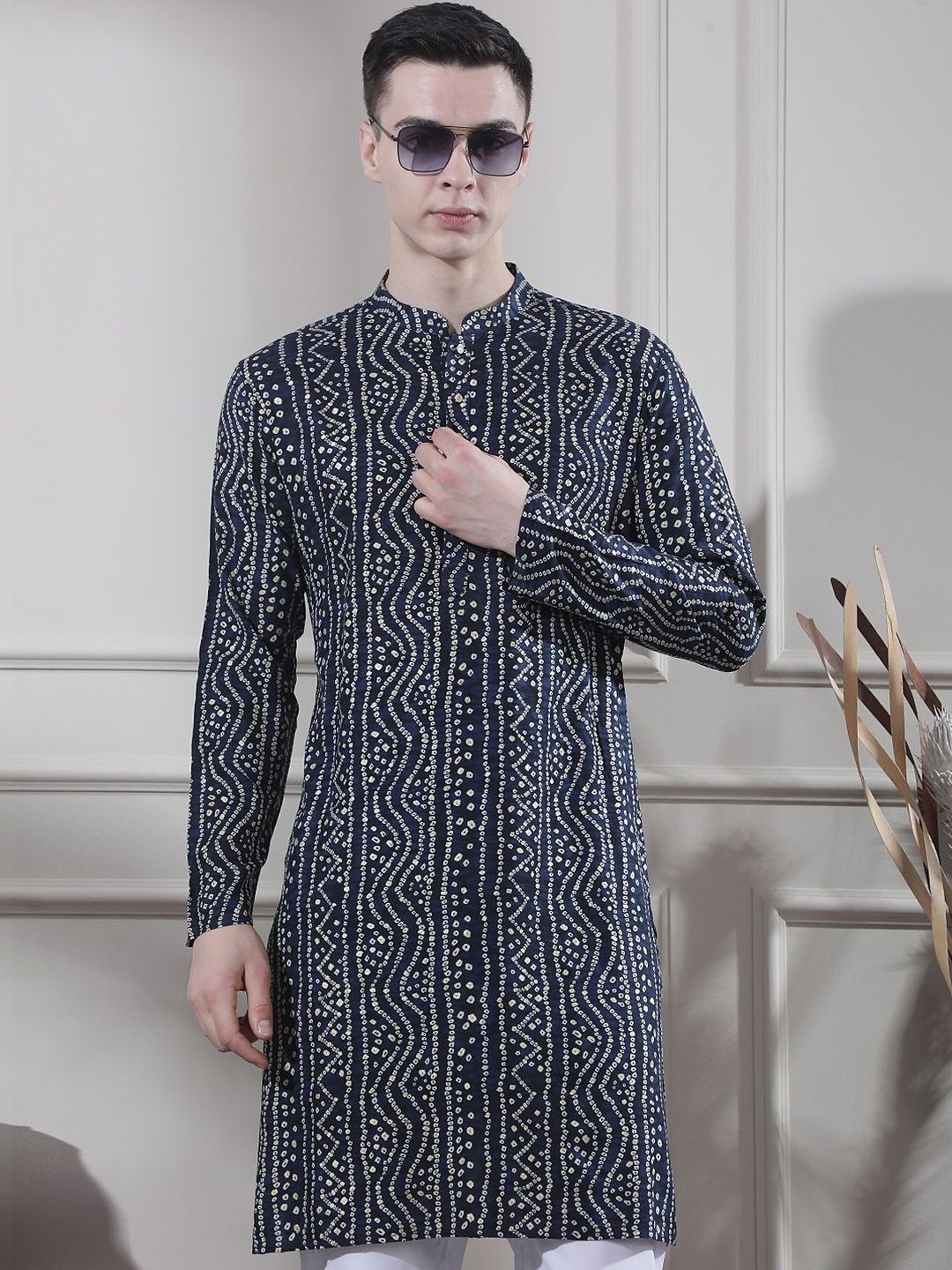 Men Geometric Printed Kurta