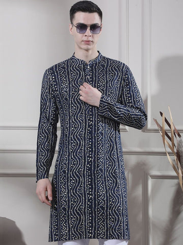 Men Geometric Printed Kurta
