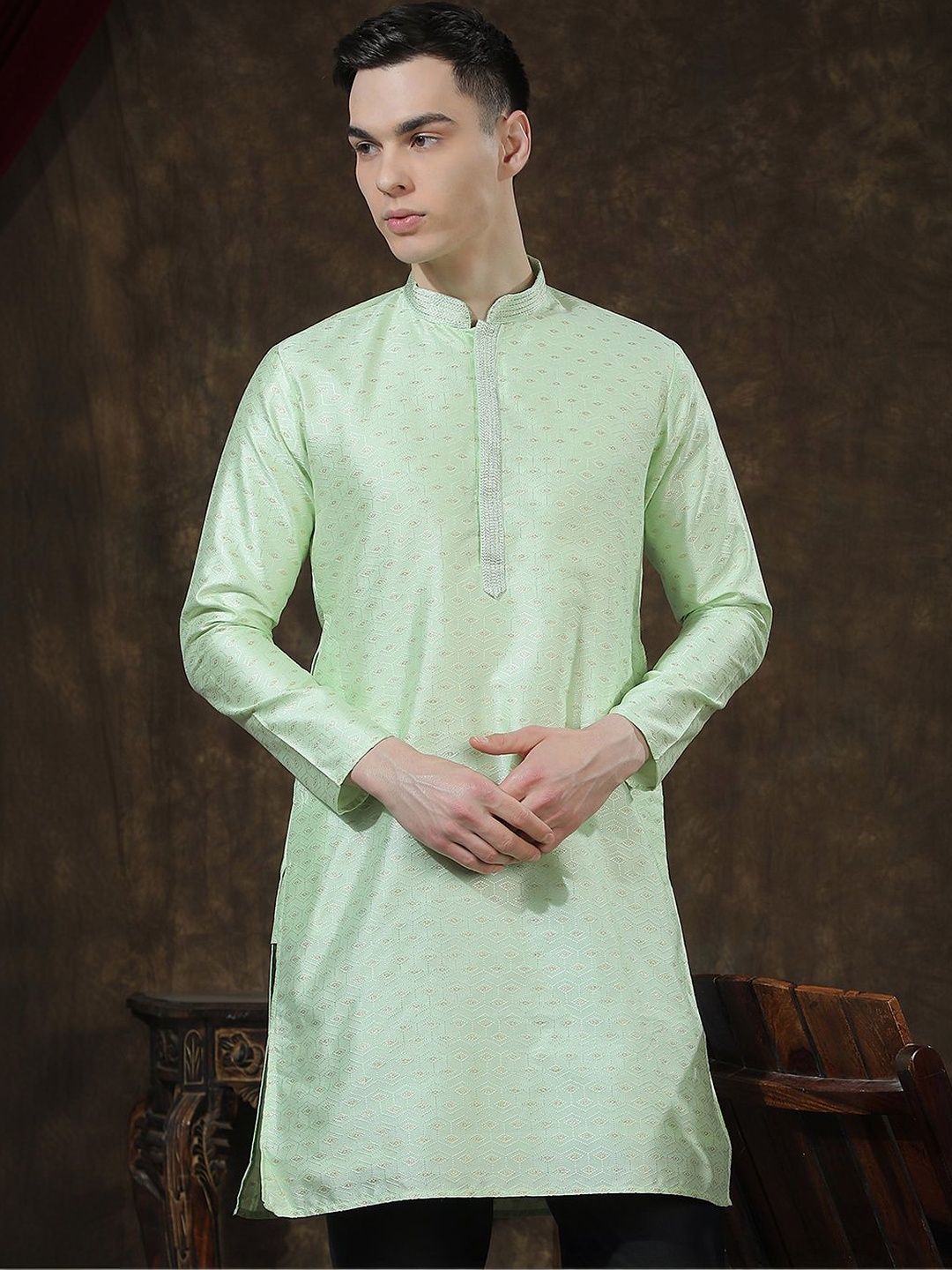 Men Jacquard Kurta