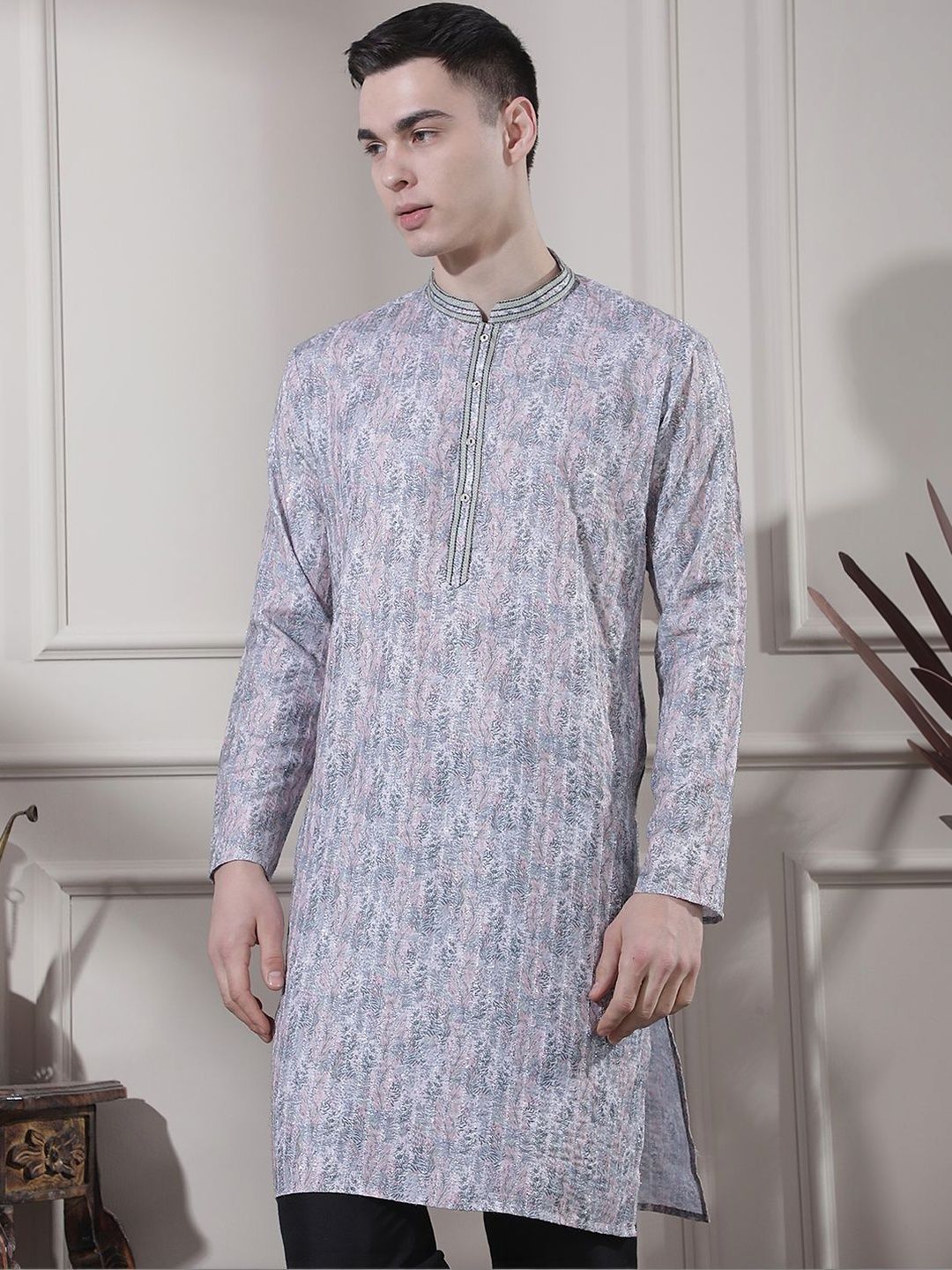 Men Geometric Kurta