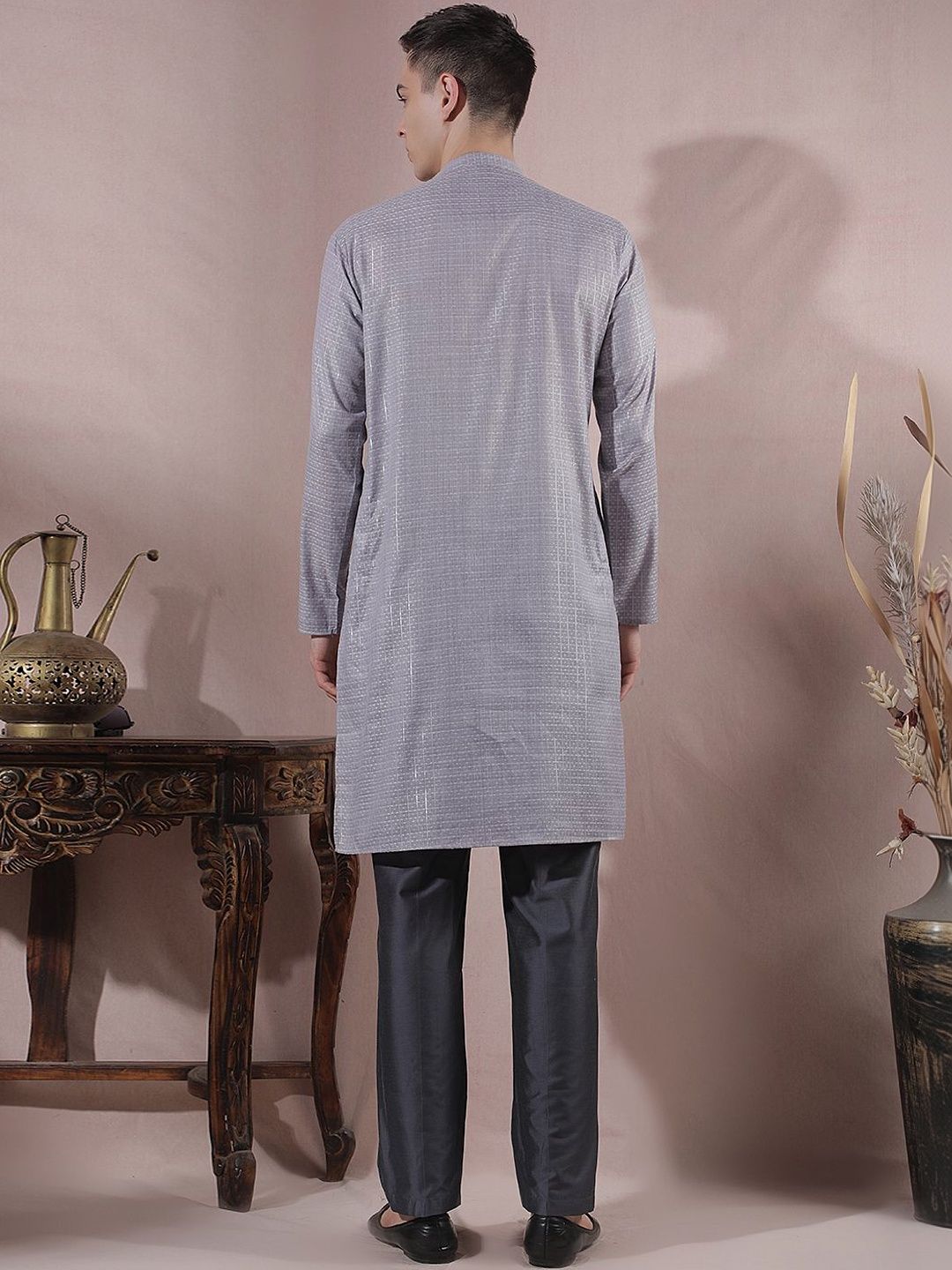 Men Regular Linen Kurta with Pyjamas