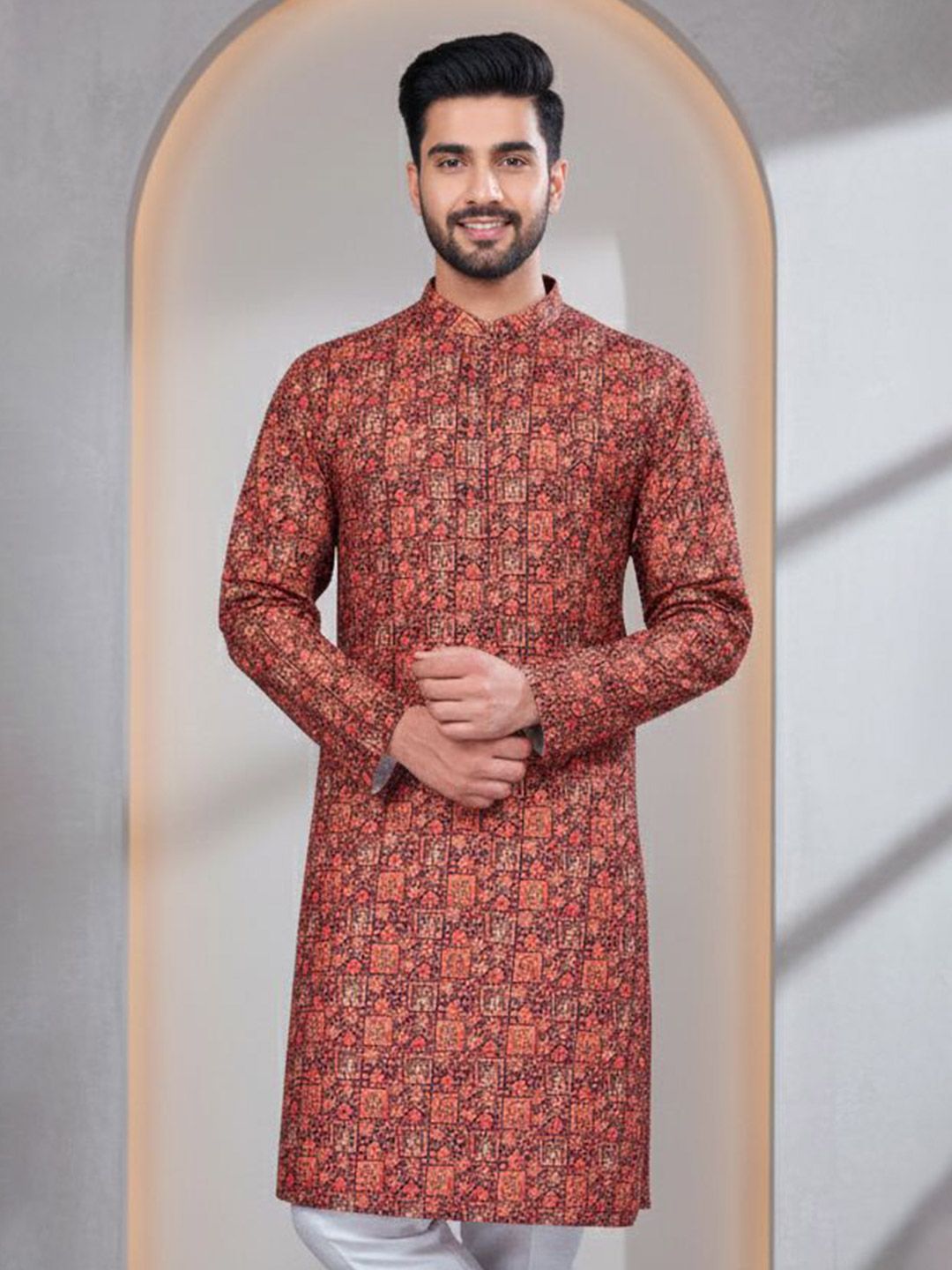 Men Thread Work Kurta