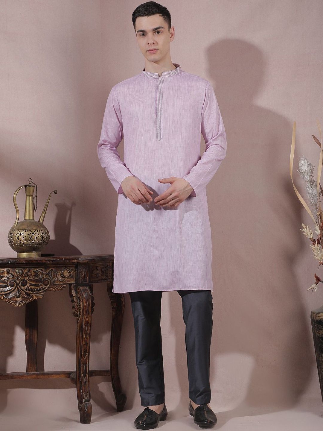 Men Regular Kurta with Trousers