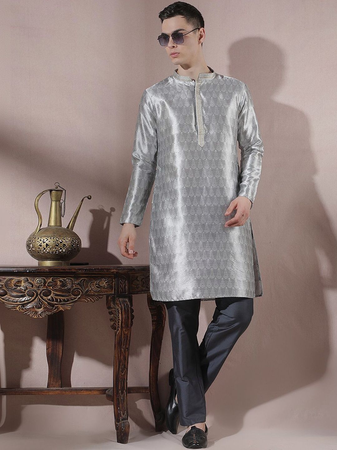Men Regular Kurta with Trousers
