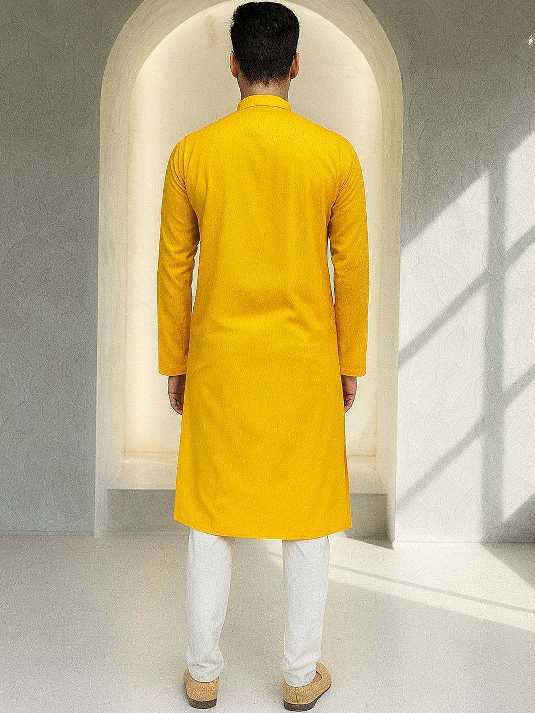 Men Woven Design Regular Kurta with Trousers