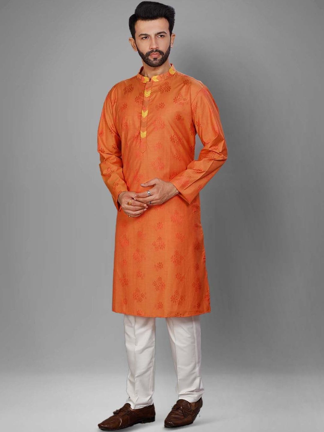 Men Jacquard Kurta