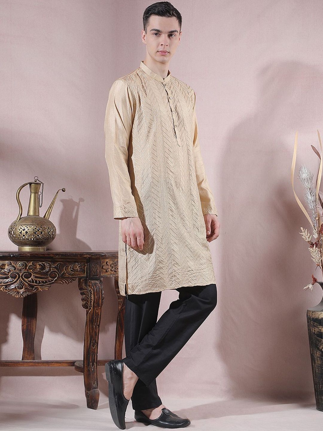 Men Regular Kurta with Trousers