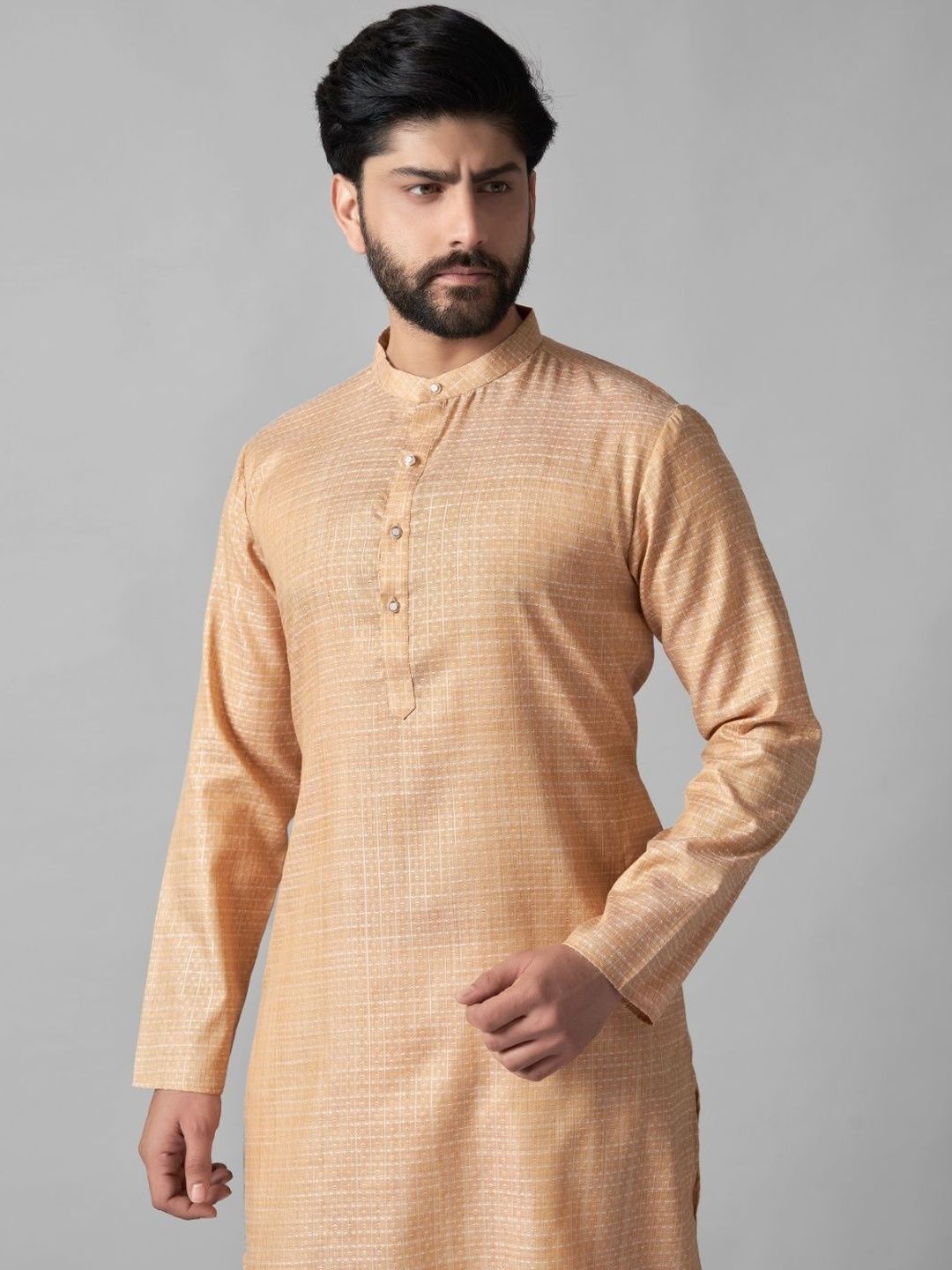 Men Solid Pure Cotton Kurta with Pyjamas
