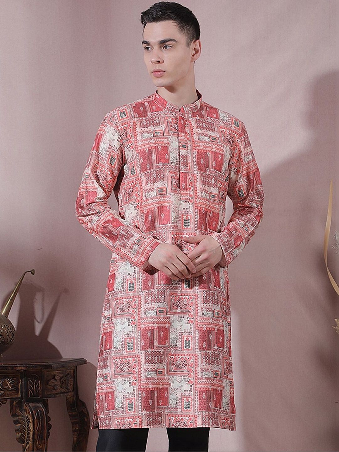 Men Jacquard Jacquard Kurta