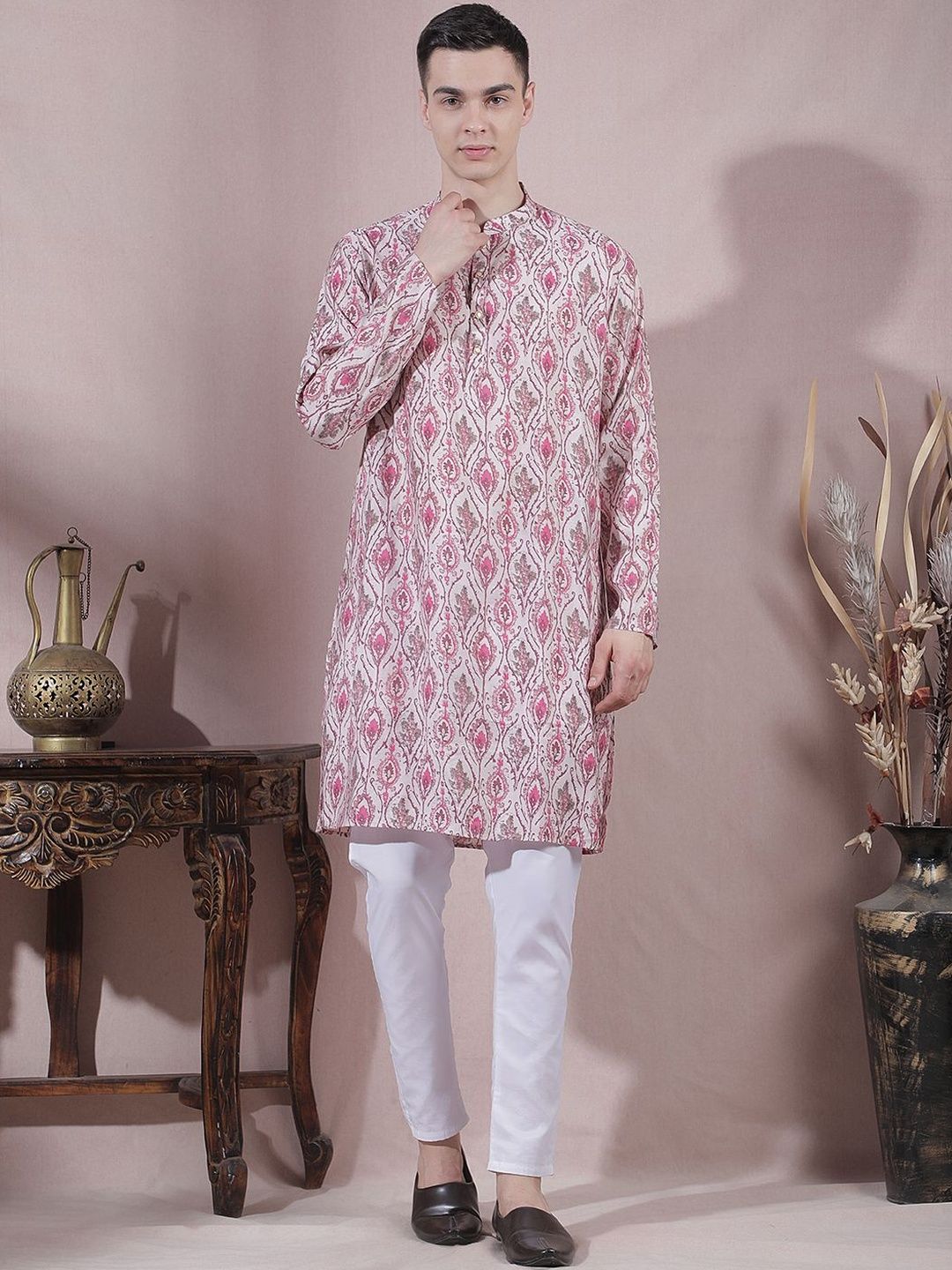 Men Ethnic Motifs Printed Regular Kurta with Trousers