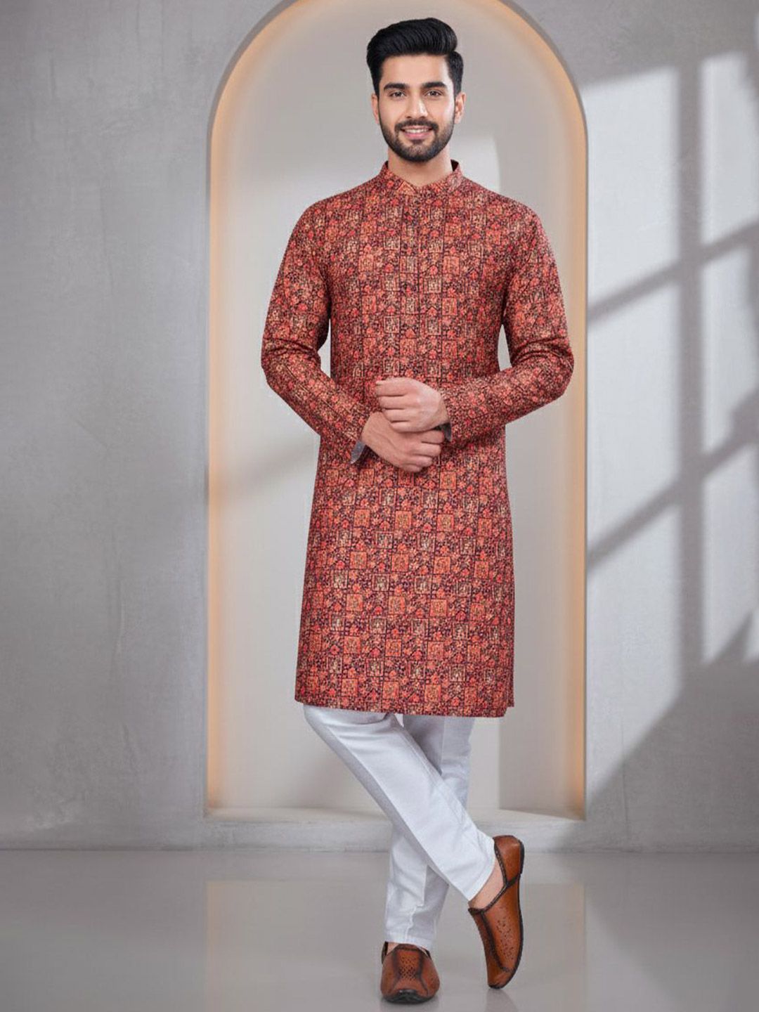Men Thread Work Kurta