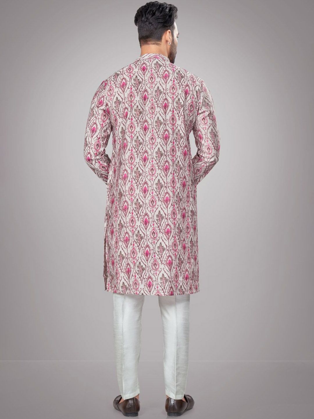 Men Ethnic Motifs Printed Mandarin Collar Kurta Set