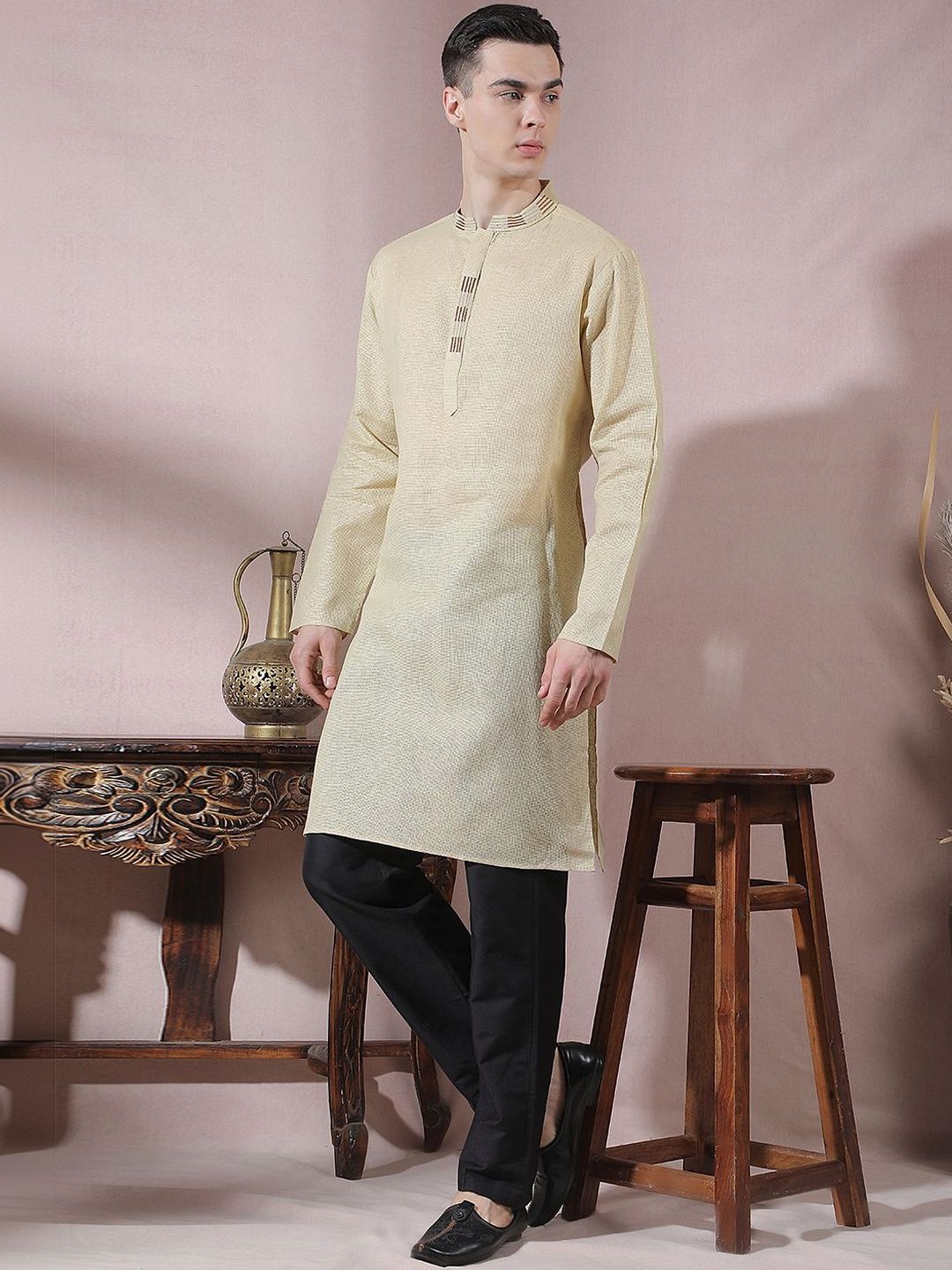 Men Regular Kurta with Trousers