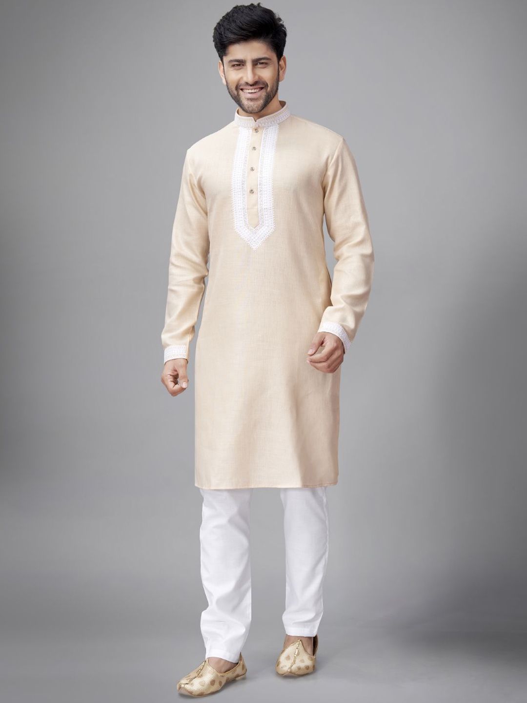 Men Solid Kurta with Pyjamas