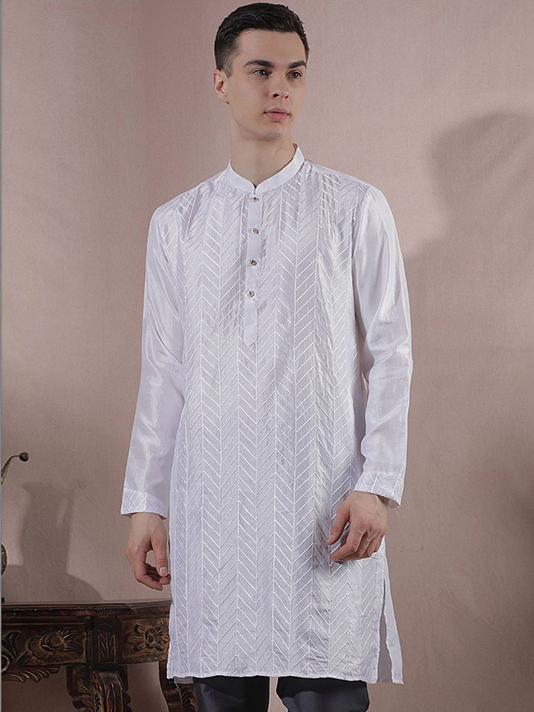 Men Geometric Kurta