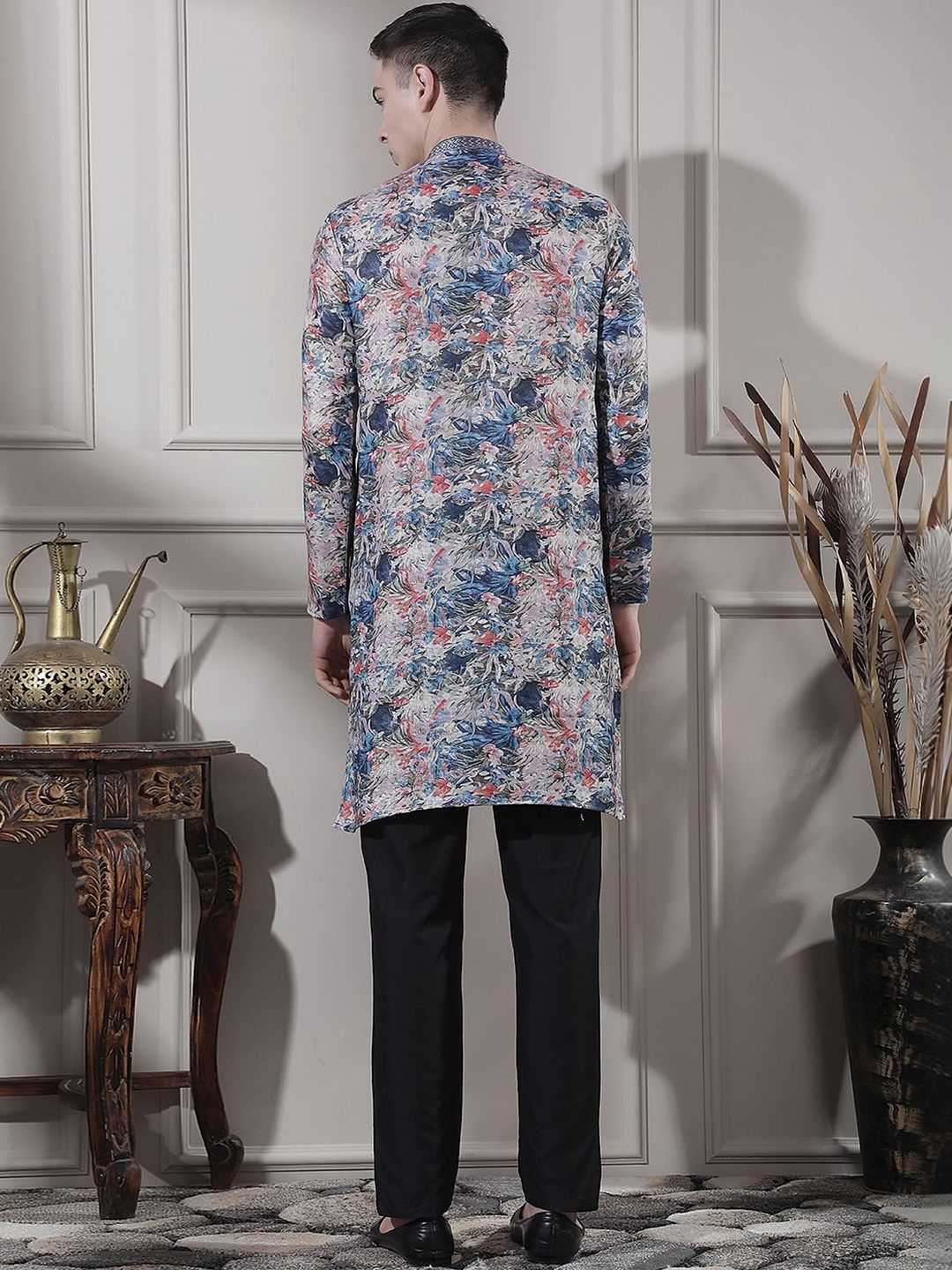 Men Floral Printed Kurta