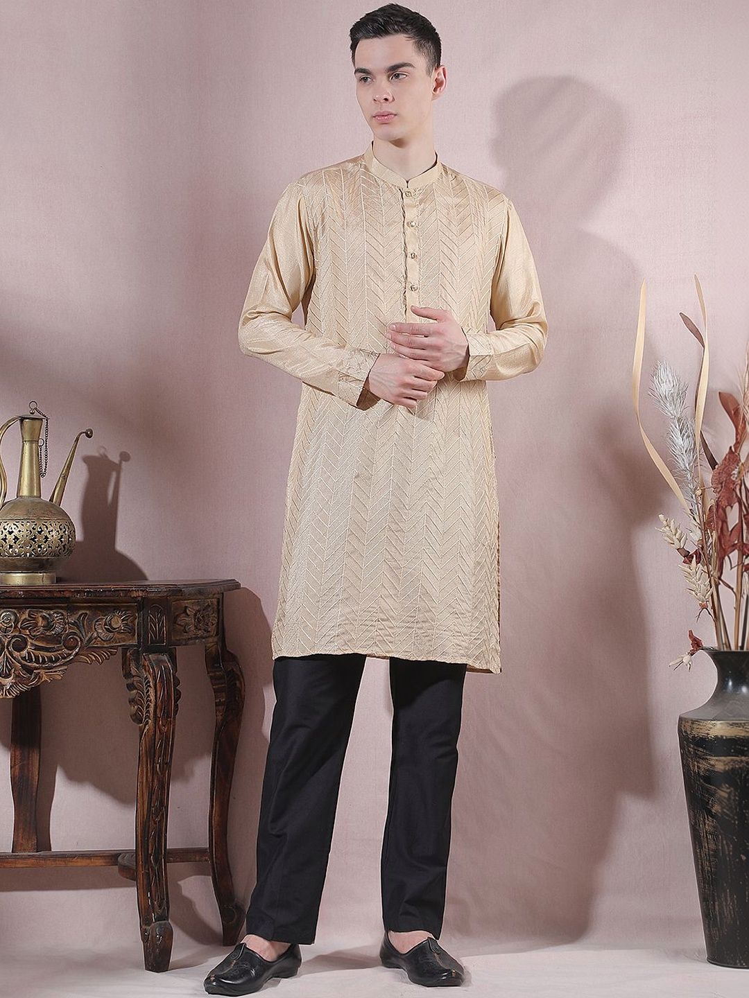 Men Regular Kurta with Trousers