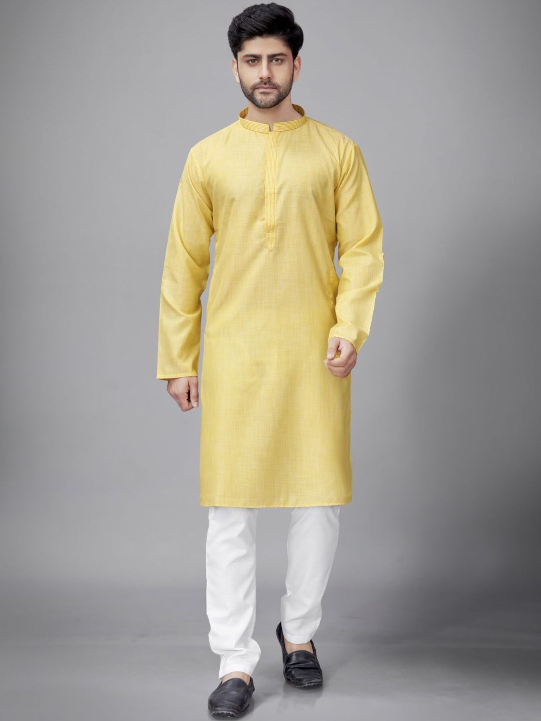 Men Solid Kurta with Pyjamas