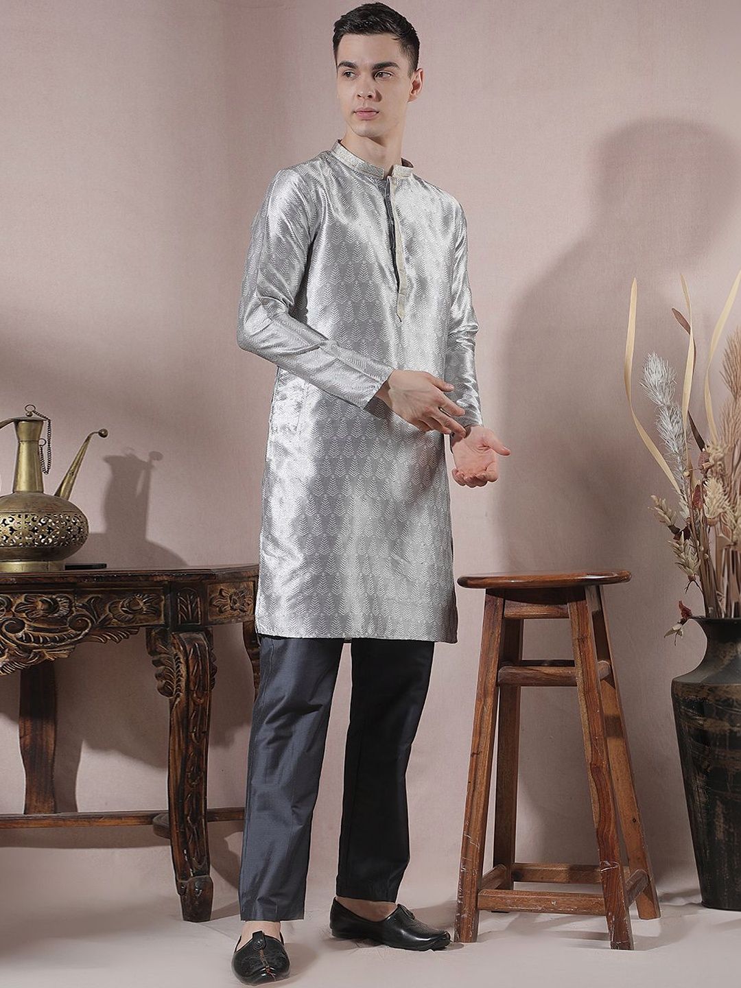 Men Regular Kurta with Trousers