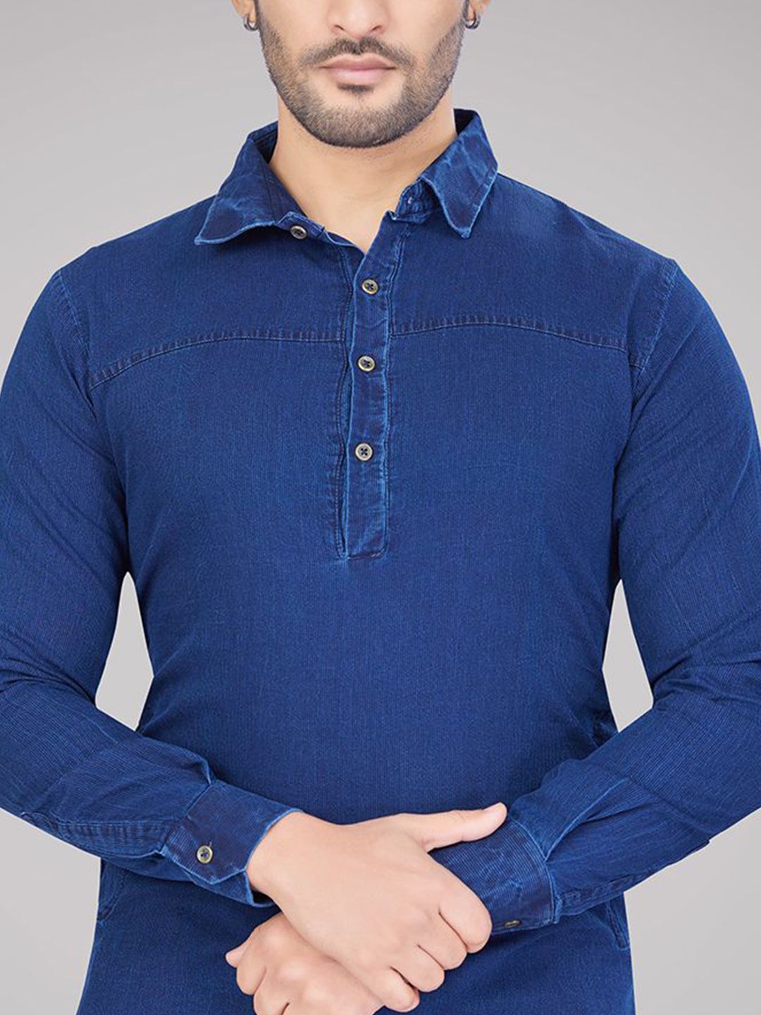 Men Shirt Collar Kurta